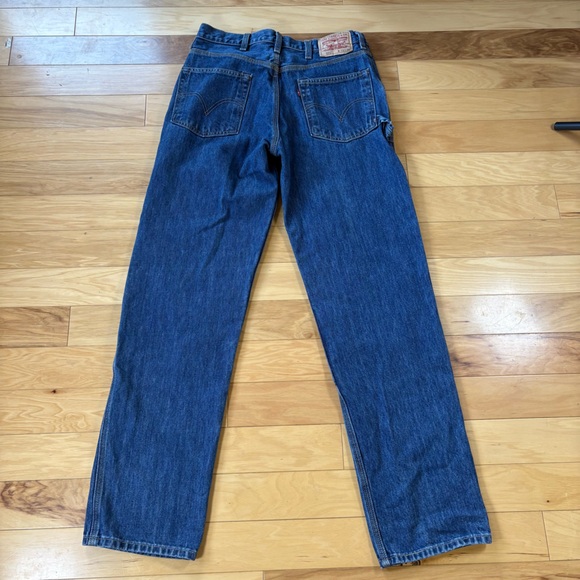 Levis 550 Utility Relaxed Jeans Mens Sz 33x34 Vintage Double Knee Denim Y2K - Picture 2 of 11